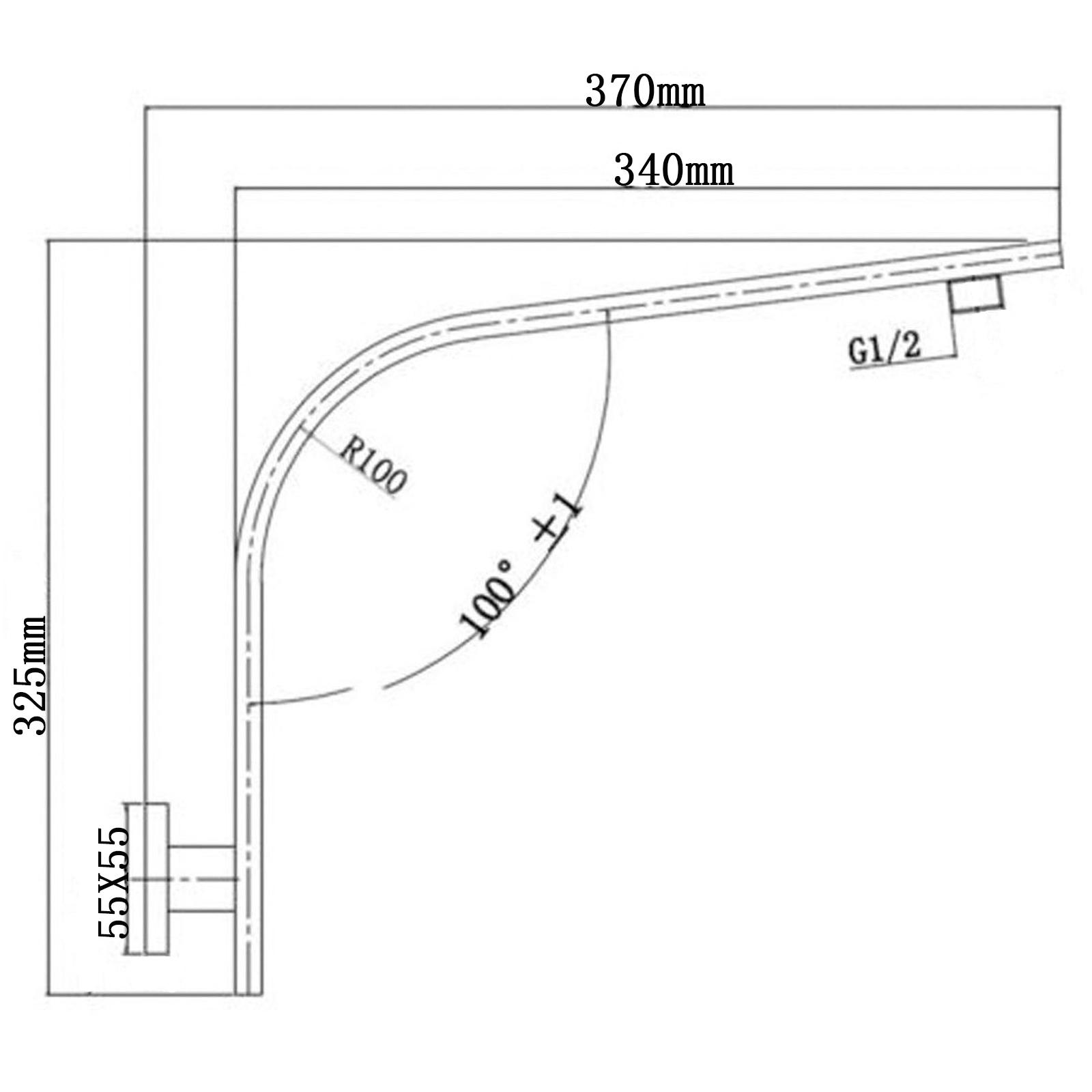 RUSHY Series Chrome Shower Arm (450 mm Wall Mounted)