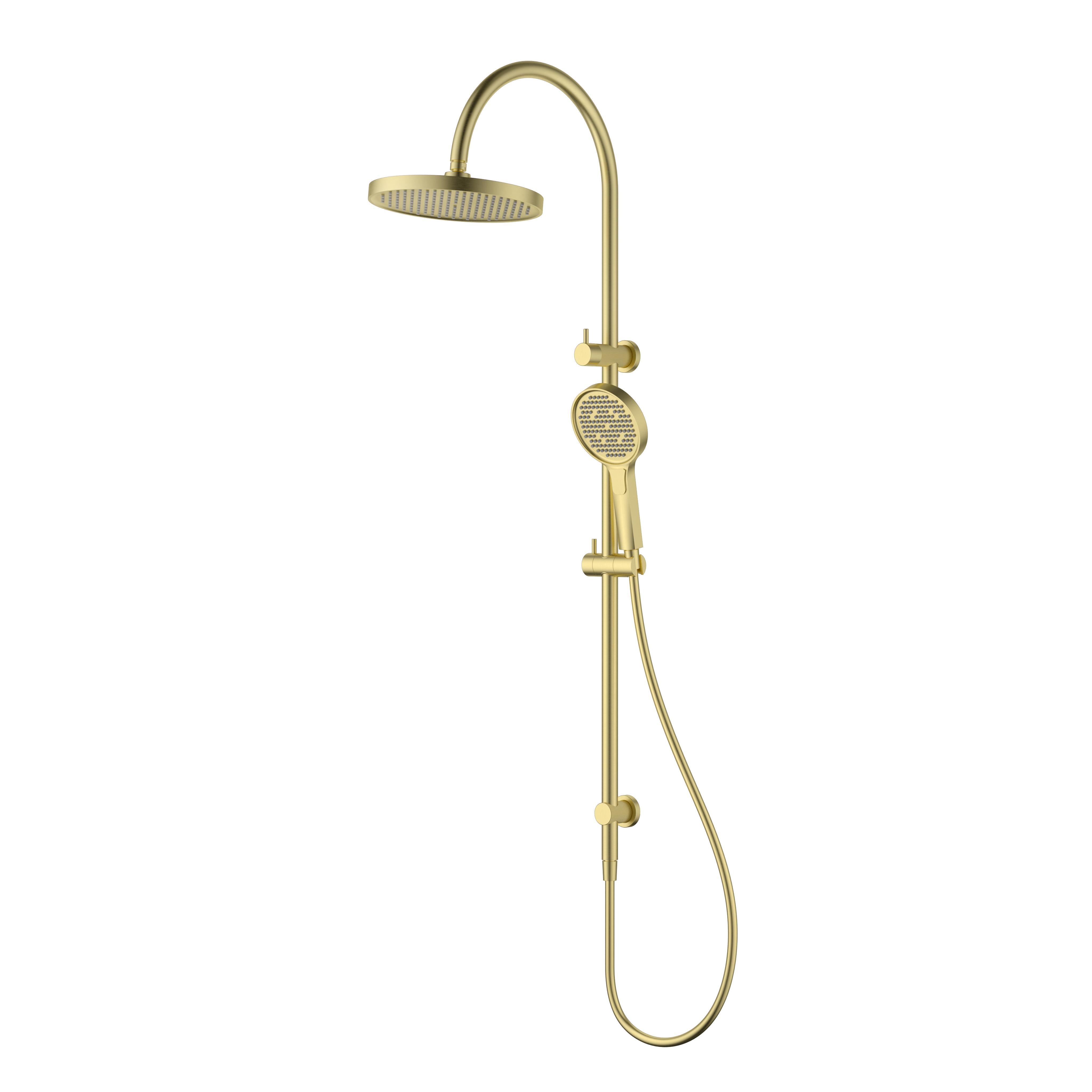 Linie Round Multi-Function Shower Set 250 mm -  Brushed Gold