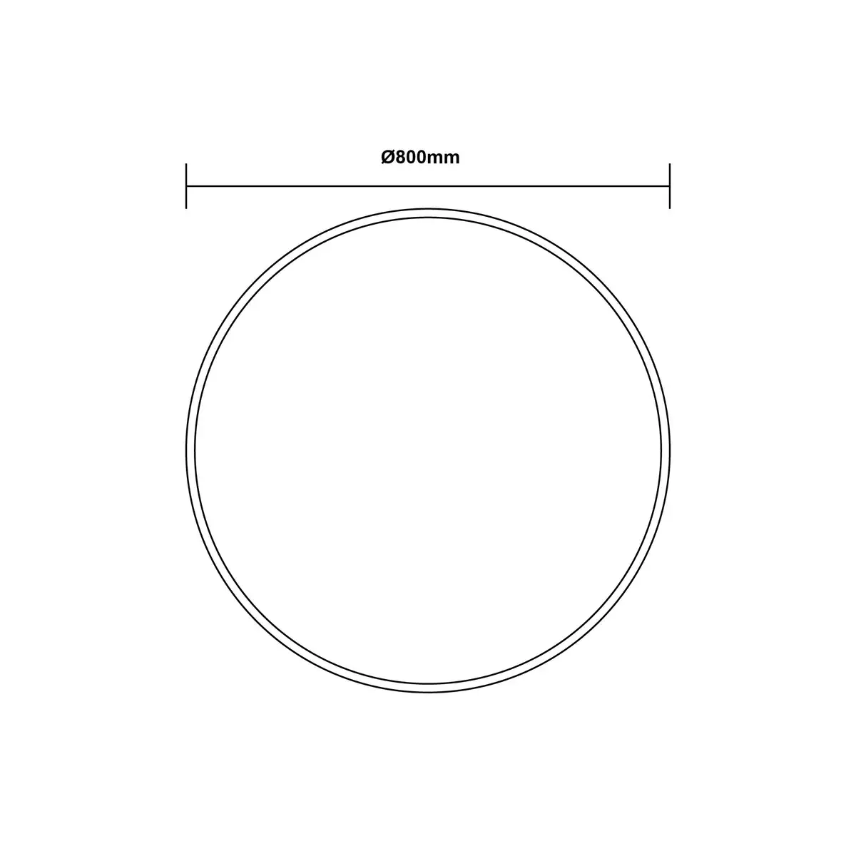 700mm Matte Brushed Gold Aluminium Framed Round Non-Luminous Mirror
