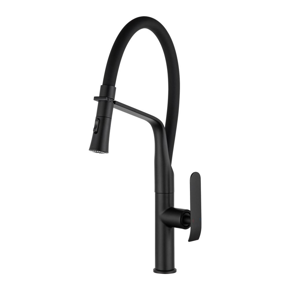 Aquaperla Black Pull Out Kitchen Mixer