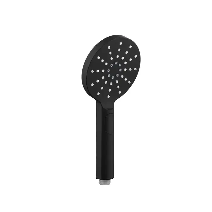 Pavia Compact Twin Shower With 200mm Round Head Matte Black
