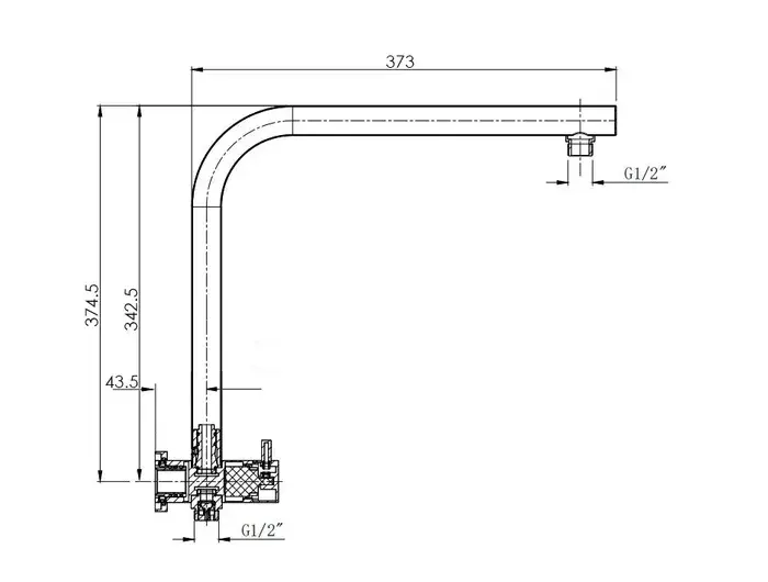 Pavia Compact Twin Shower With 200mm Round Head Gunmetal