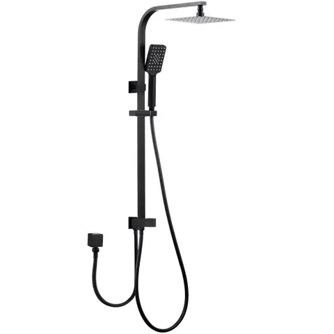 Taran 200mm Twin Shower On Rail Bottom Inlet Square