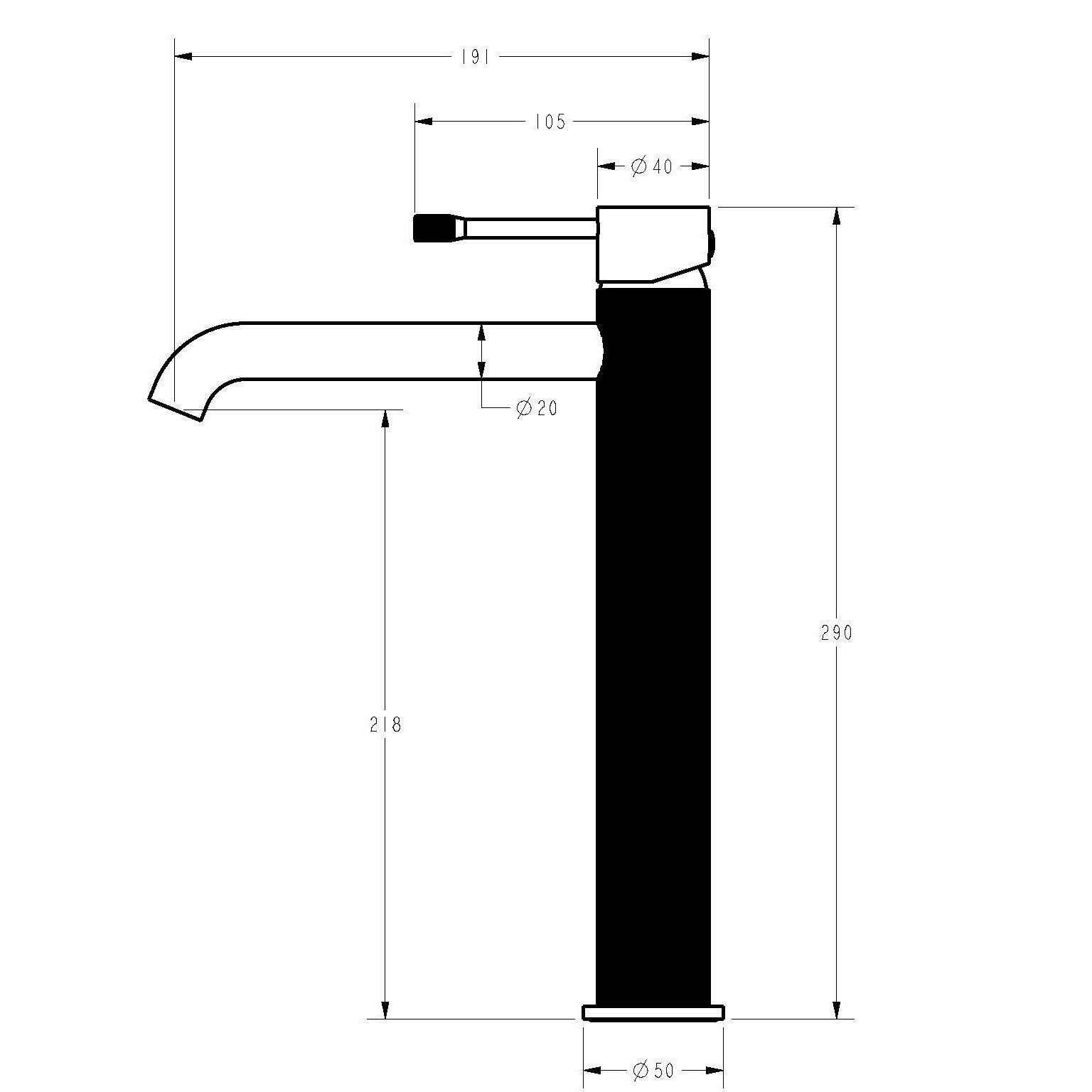 IKON Linie Tall Basin Mixer Variant Colour Available
