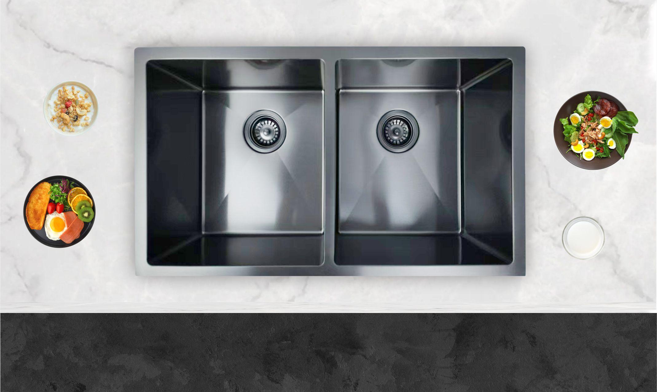 770x450mm Handmade Stainless Steel Kitchen Sink – 1.2mm Thick | 304 Grade | Available in Multiple Colours