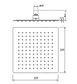 Taran 250mm Brushed Nickel Shower Head Stainless Steel Square