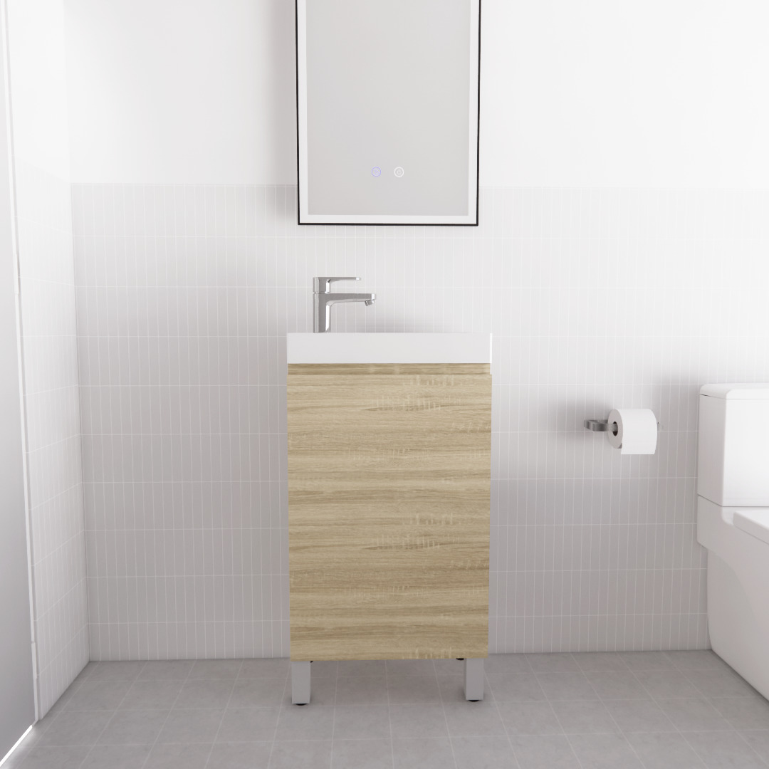 MF4625 450mm Freestanding Mini Vanity - Forest Timber Light Oak