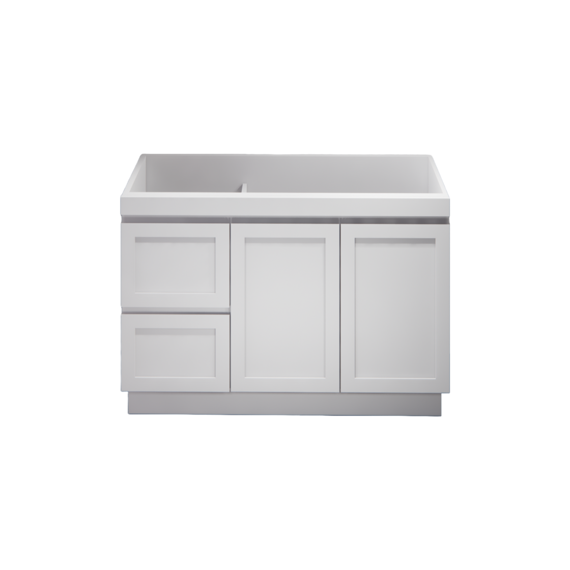 Miami 1200L 1200mm Shaker Freestanding Vanity - Single Bowl (Legs or Kickboard)