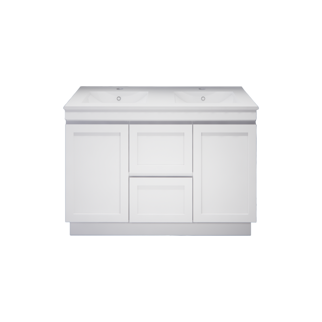 Miami 1200M 1200mm Shaker Freestanding Vanity - Double Bowl (Legs or Kickboard)