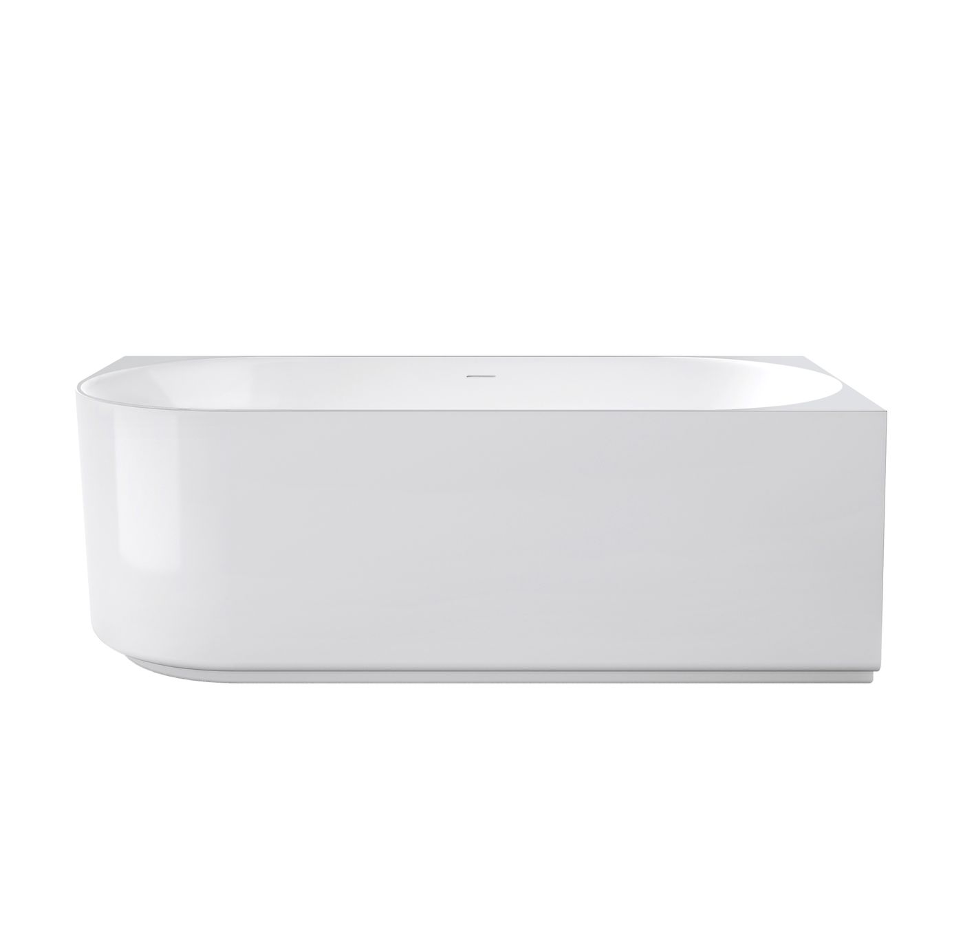 Otti Attica Celine Right Corner 1500 Gloss White Bath with Overflow