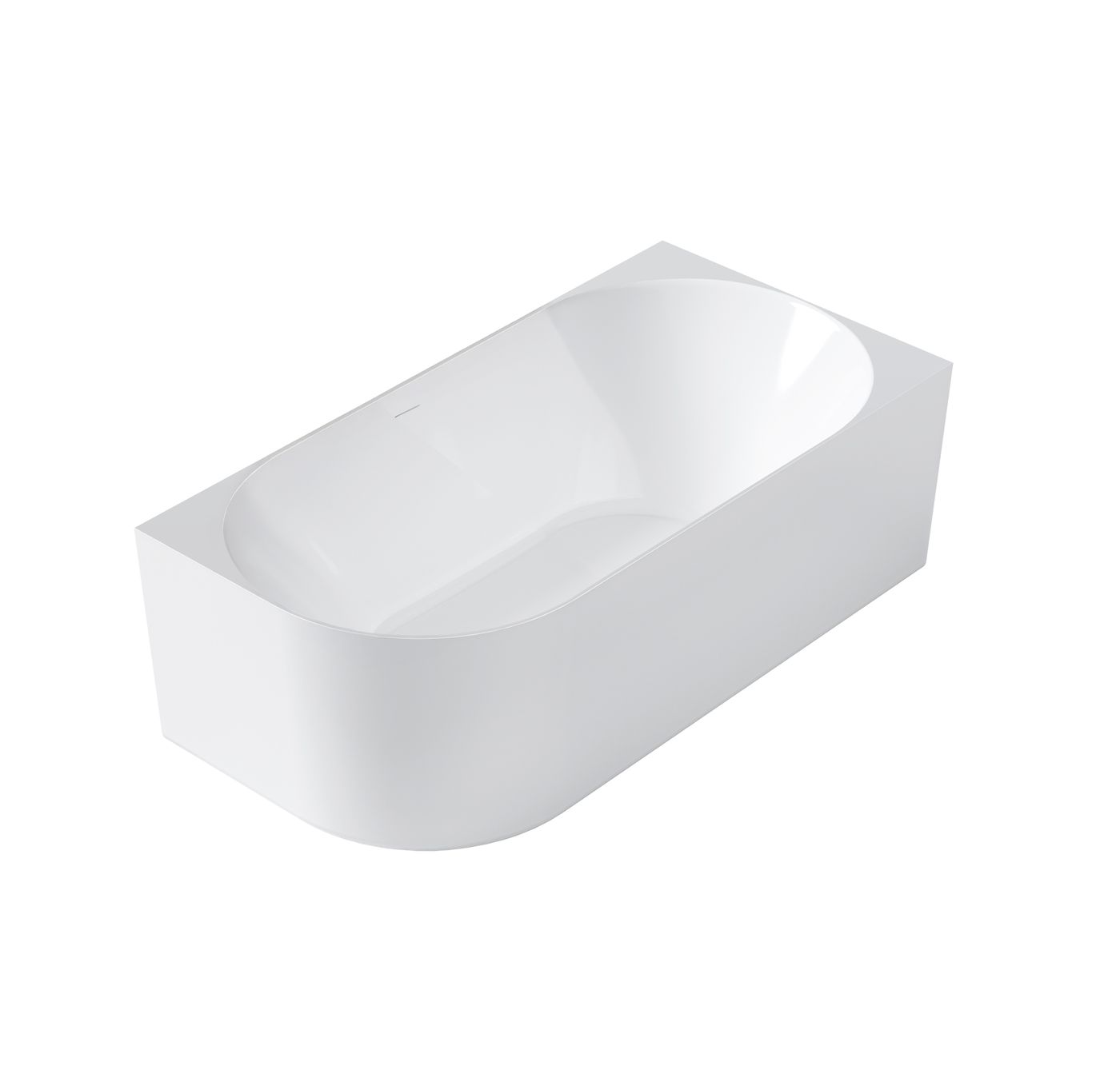 Otti Attica Celine Right Corner 1500 Gloss White Bath with Overflow