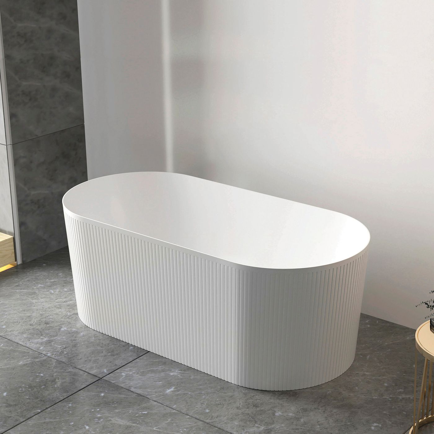 Otti Attica Noosa Fluted 1700 Gloss White Bath