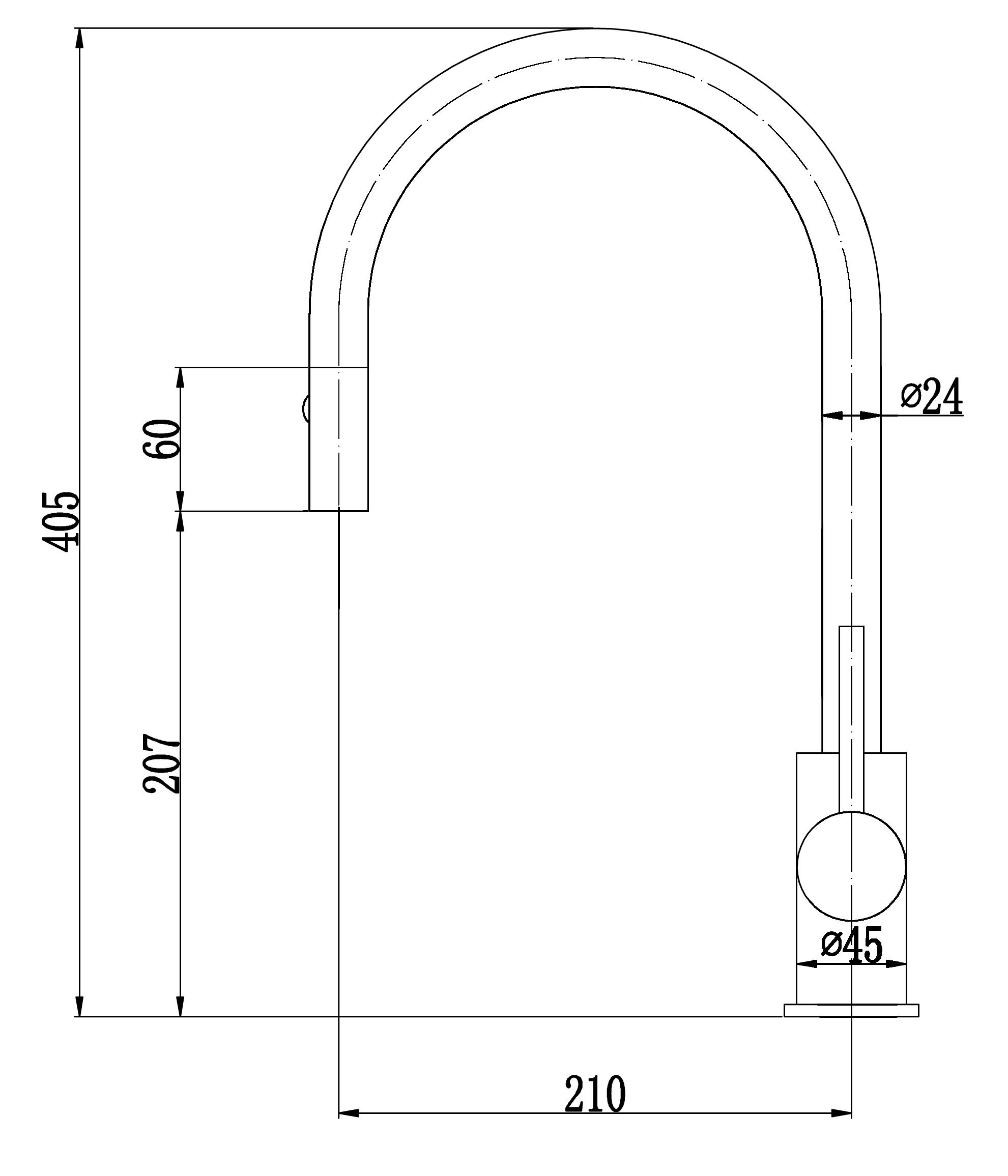 Otus Sink Mixer Pull-out LF Matt Black