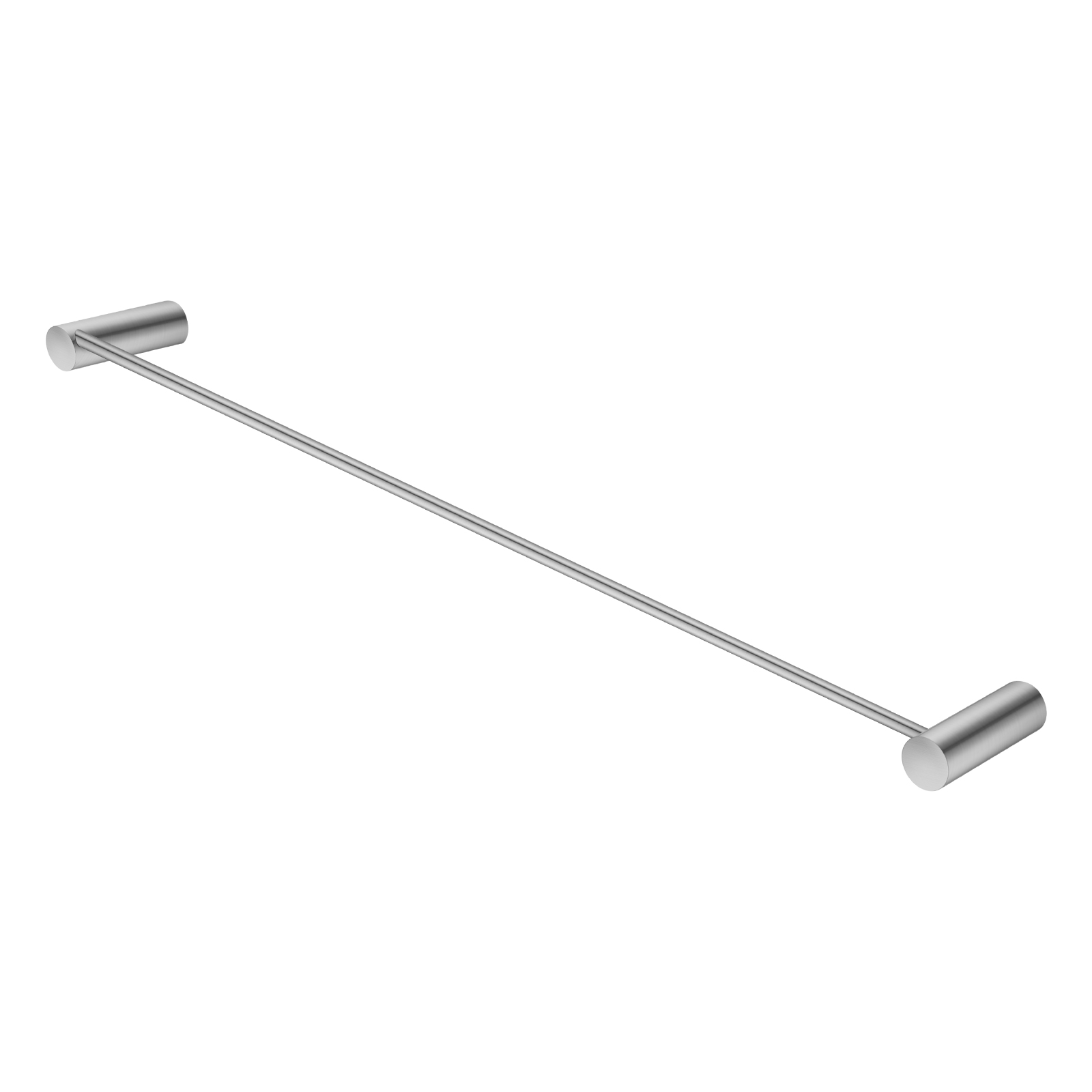 Aquaperla Brushed Nickel Single Towel Rail 600mm