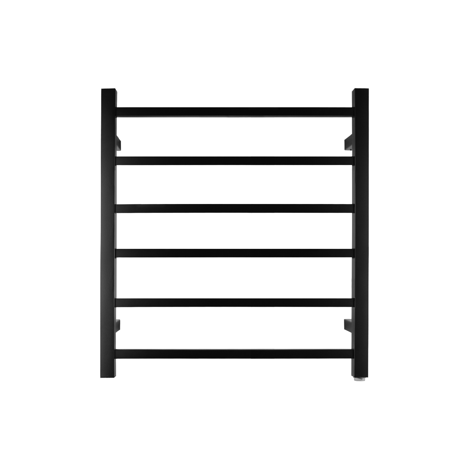 Square Black Electric Heated Towel Rack – 6 Bars
