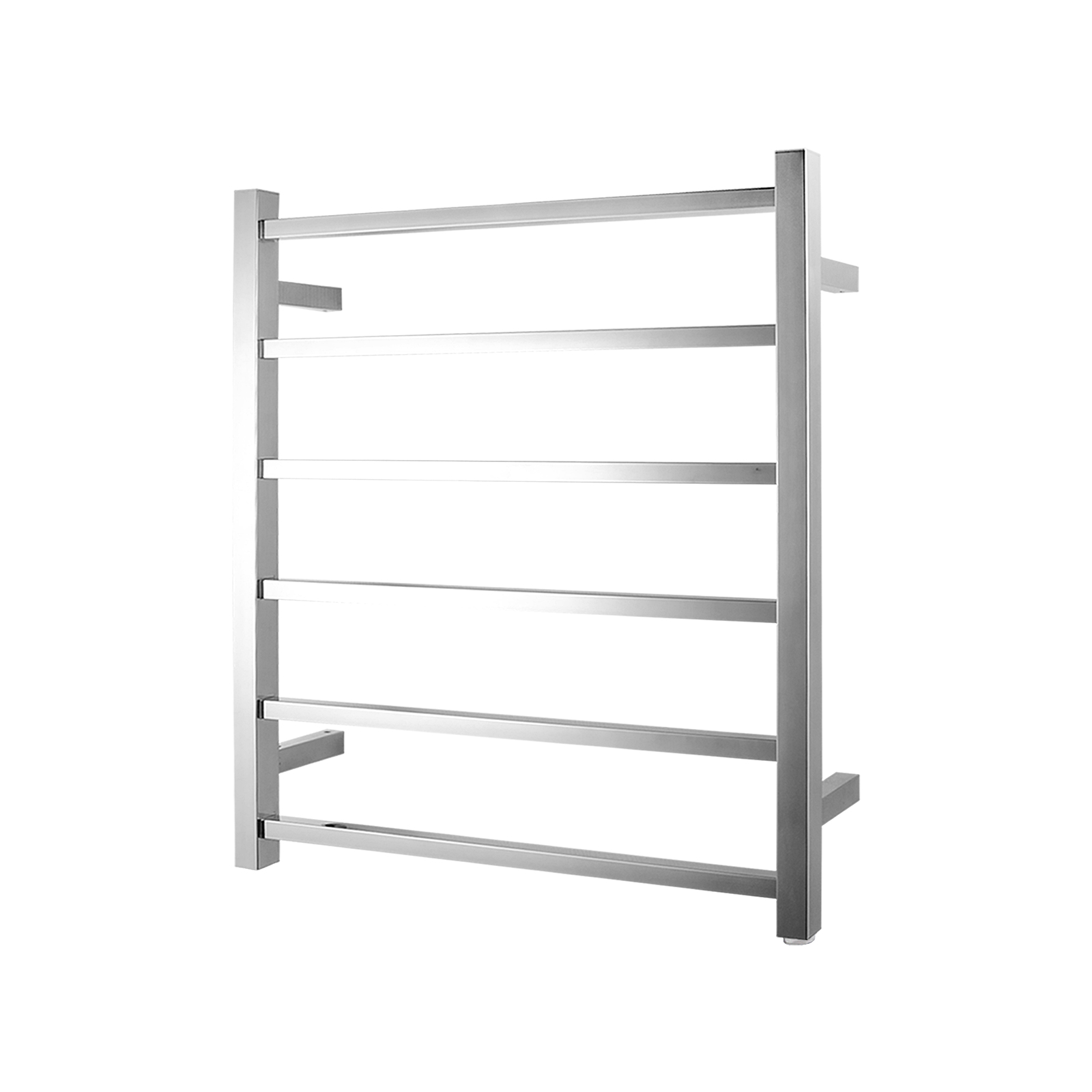 Square Chrome Electric Heated Towel Rack – 6 Bars