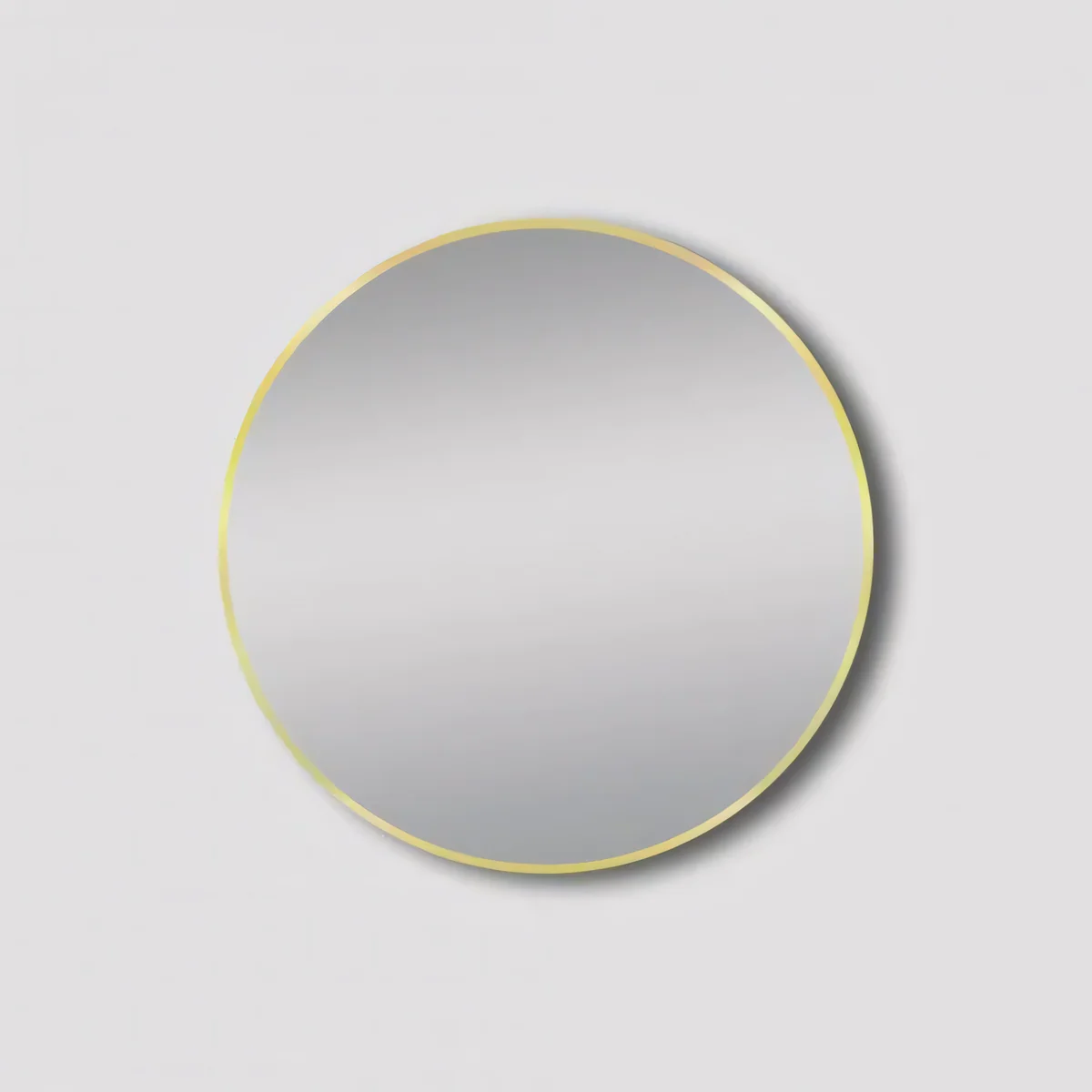 600 mm Matte Brushed Gold Aluminium Framed Round Non-Luminous Mirror