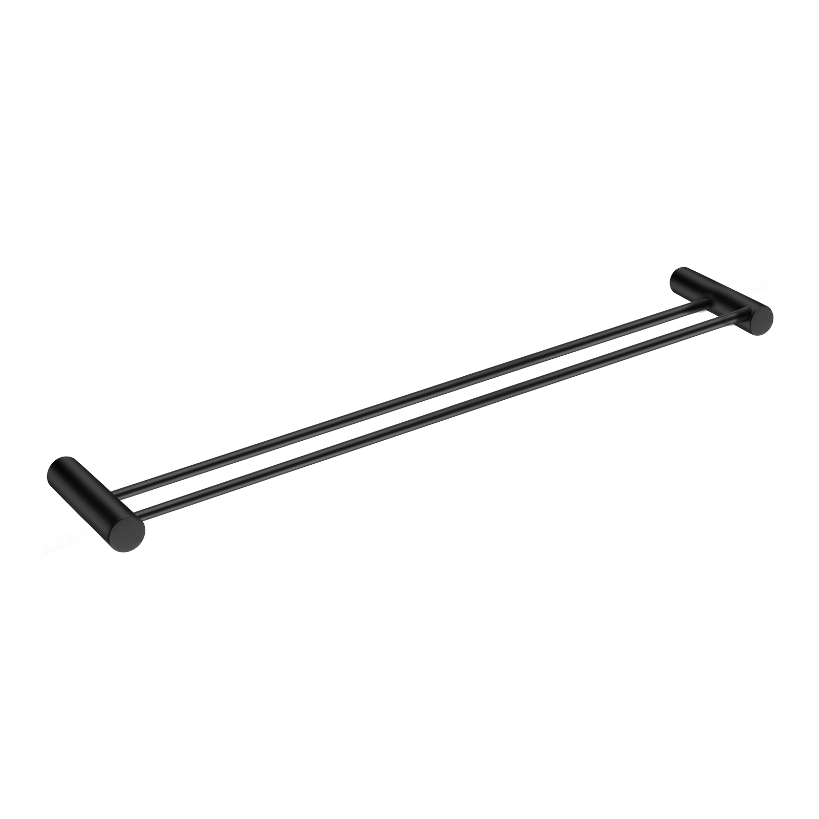 Aquaperla Black Double Towel Rail 600mm