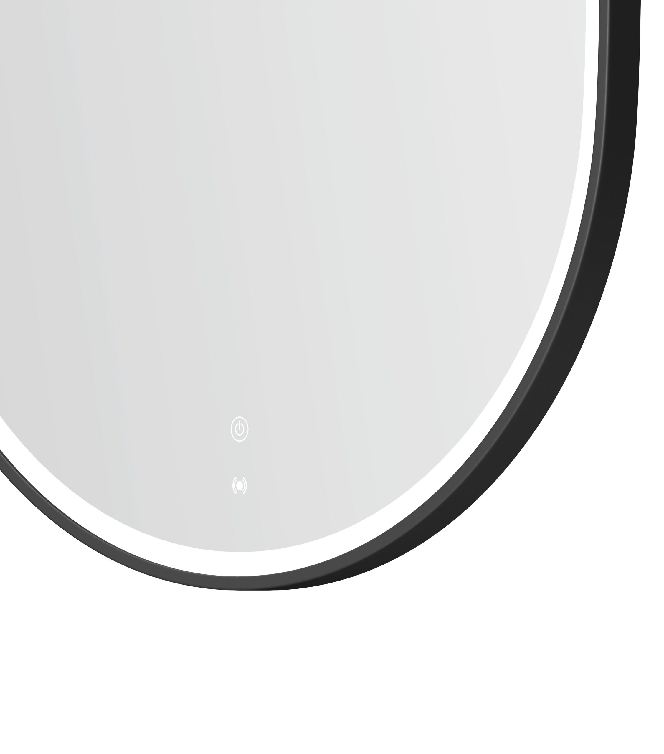 OTTI LED Noosa 900(H)x600(W) Black Metal Frame Tuffi Mirror- Install Horizontal or Vertical