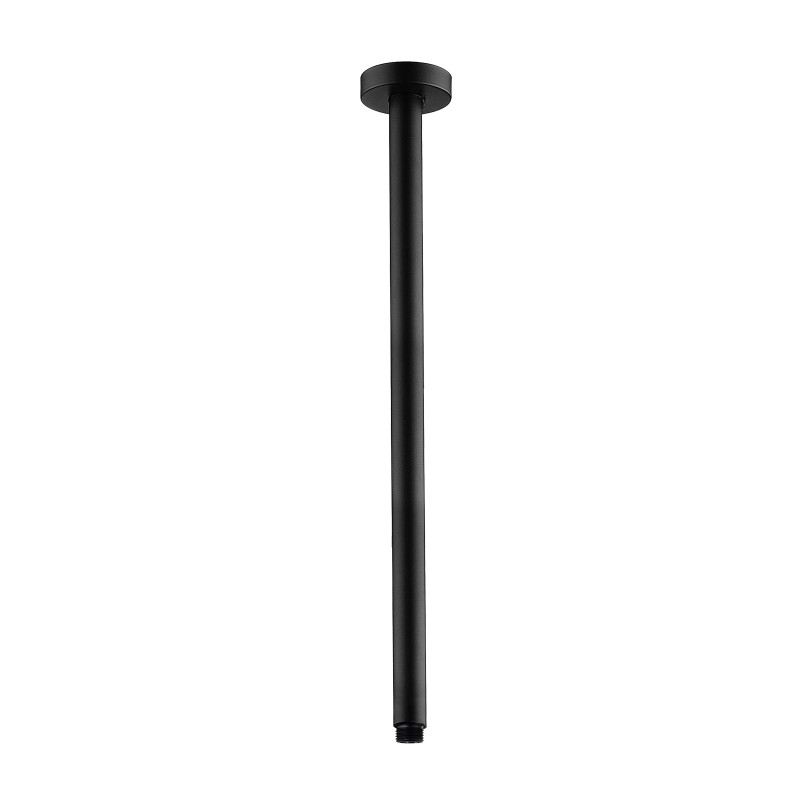 Round Black Ceiling Shower Arm 600 mm