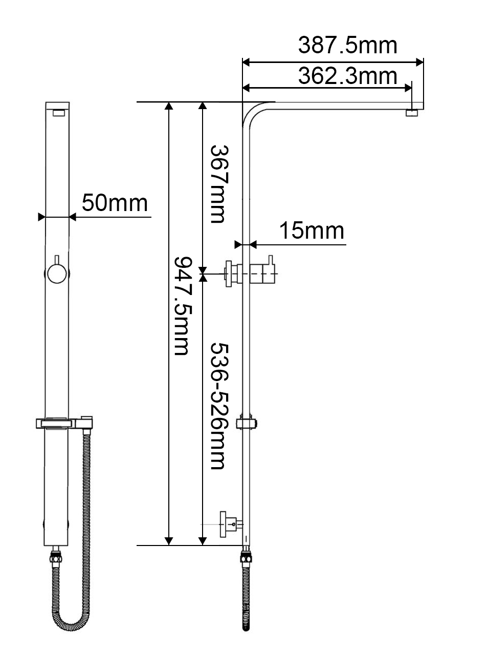 Aquaperla   Series Chrome Round Twin Shower Set