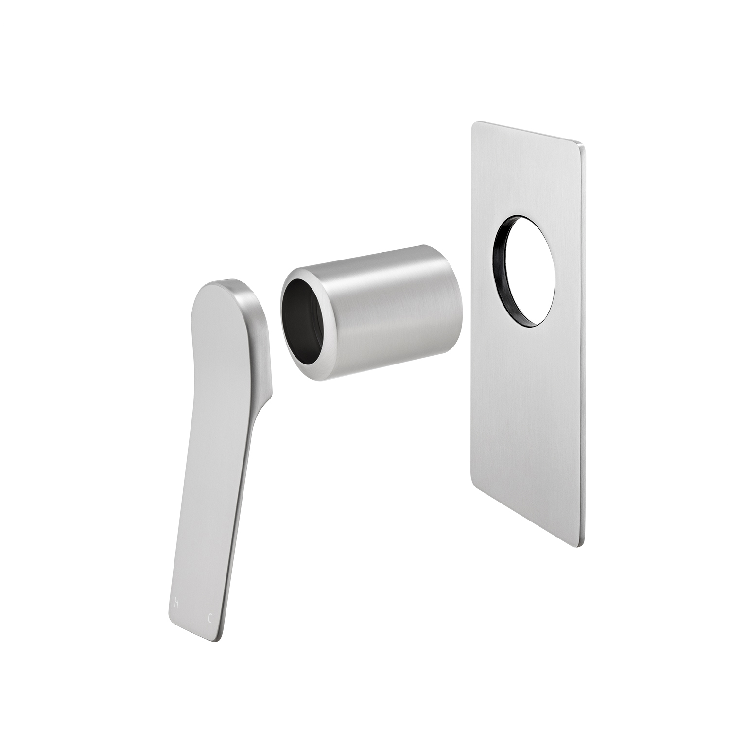 RUSHY - Brushed Nickel Wall Mixer