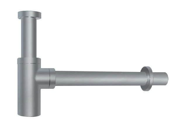 Round Brushed Nickel Bottle Trap 32mm