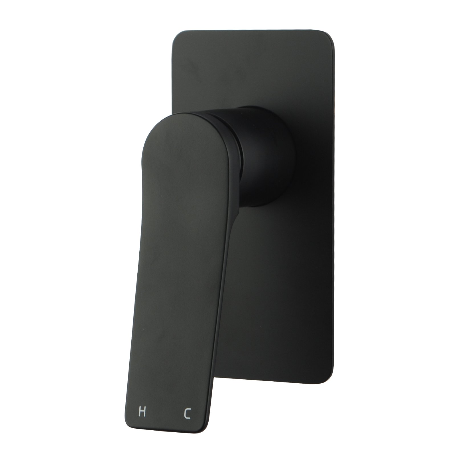 RUSHY Series Square Black Wall Mixer With Diverter (Colour Up)