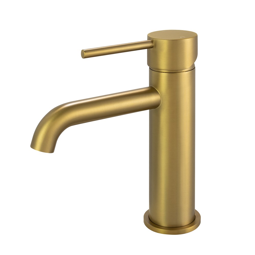 LUCID PIN - Brushed Brass Basin Mixer