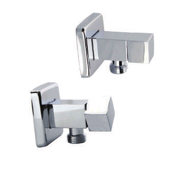 AQ Bathroom Square Chrome ¼ Turn Washing Machine Stop Taps (Pair)