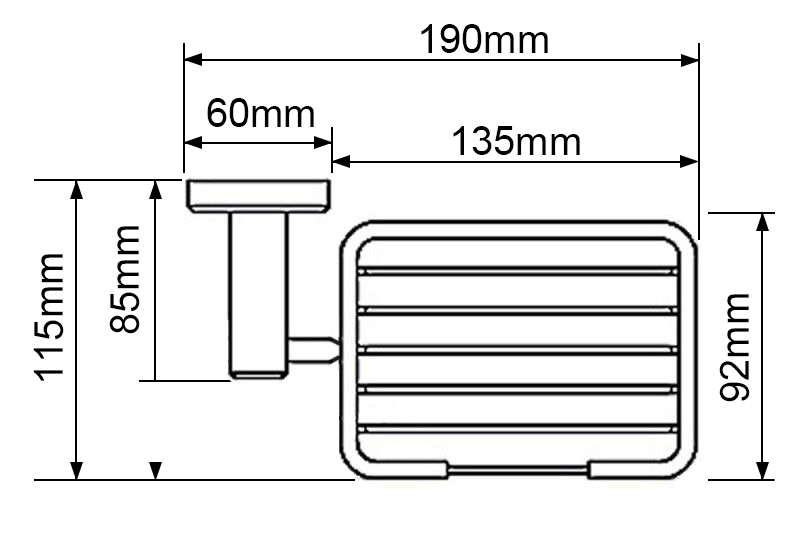 LUCID PIN Series Round Chrome Soap Dish Holder