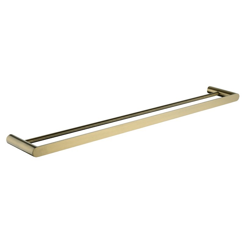 RUSHY - 800mm Brushed Brass Double Towel Rail