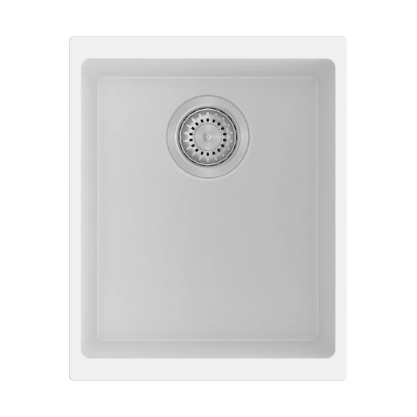 White Carysil Enigma N100N Granite Single Bowl Stone Kitchen Sink 370460200mm