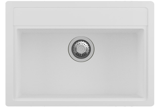 Black Carysil Waltz 680 Granite Single Bowl Stone Kitchen Sink 680500220mm