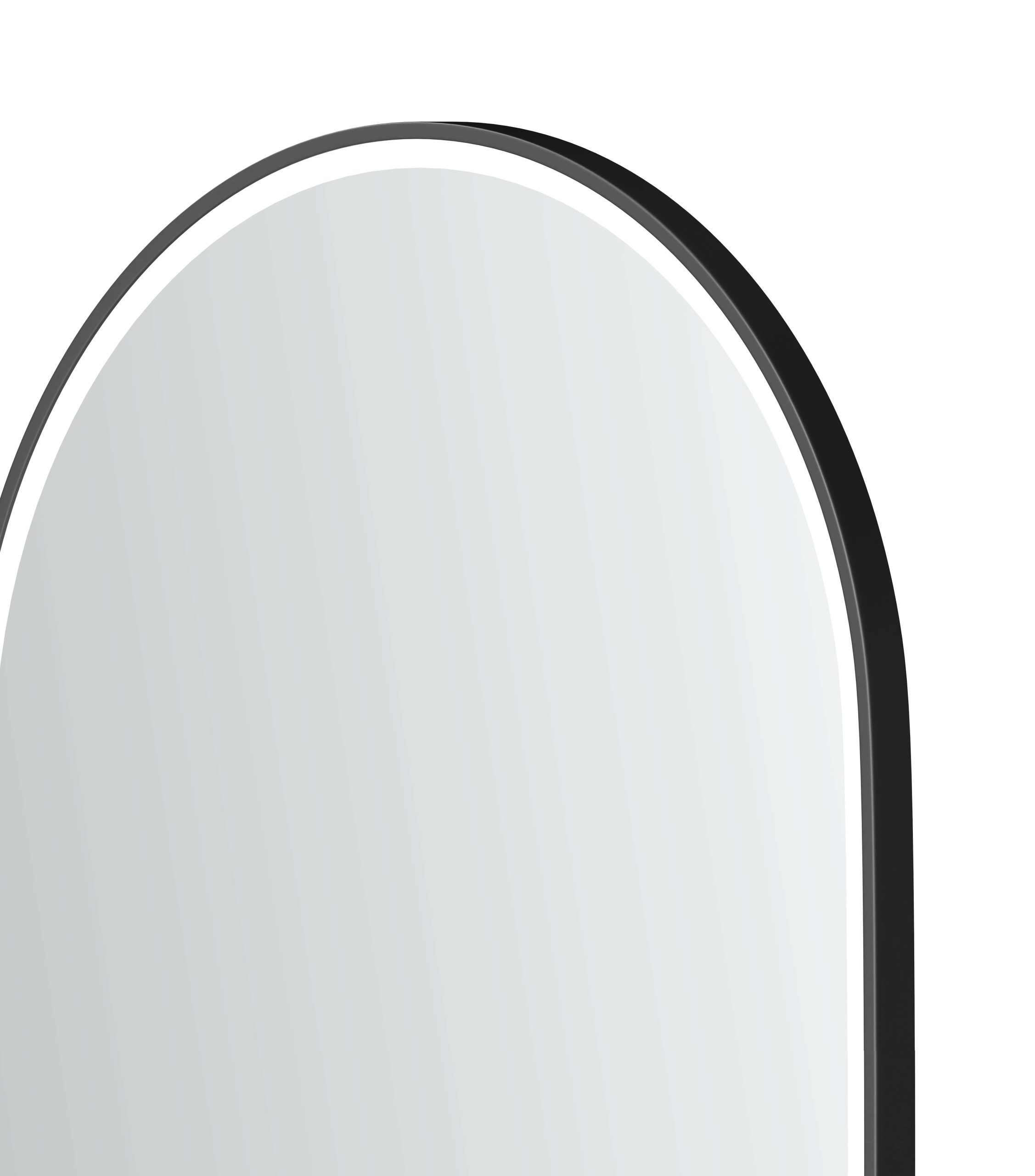 OTTI LED Noosa 900(H)x600(W) Black Metal Frame Tuffi Mirror- Install Horizontal or Vertical