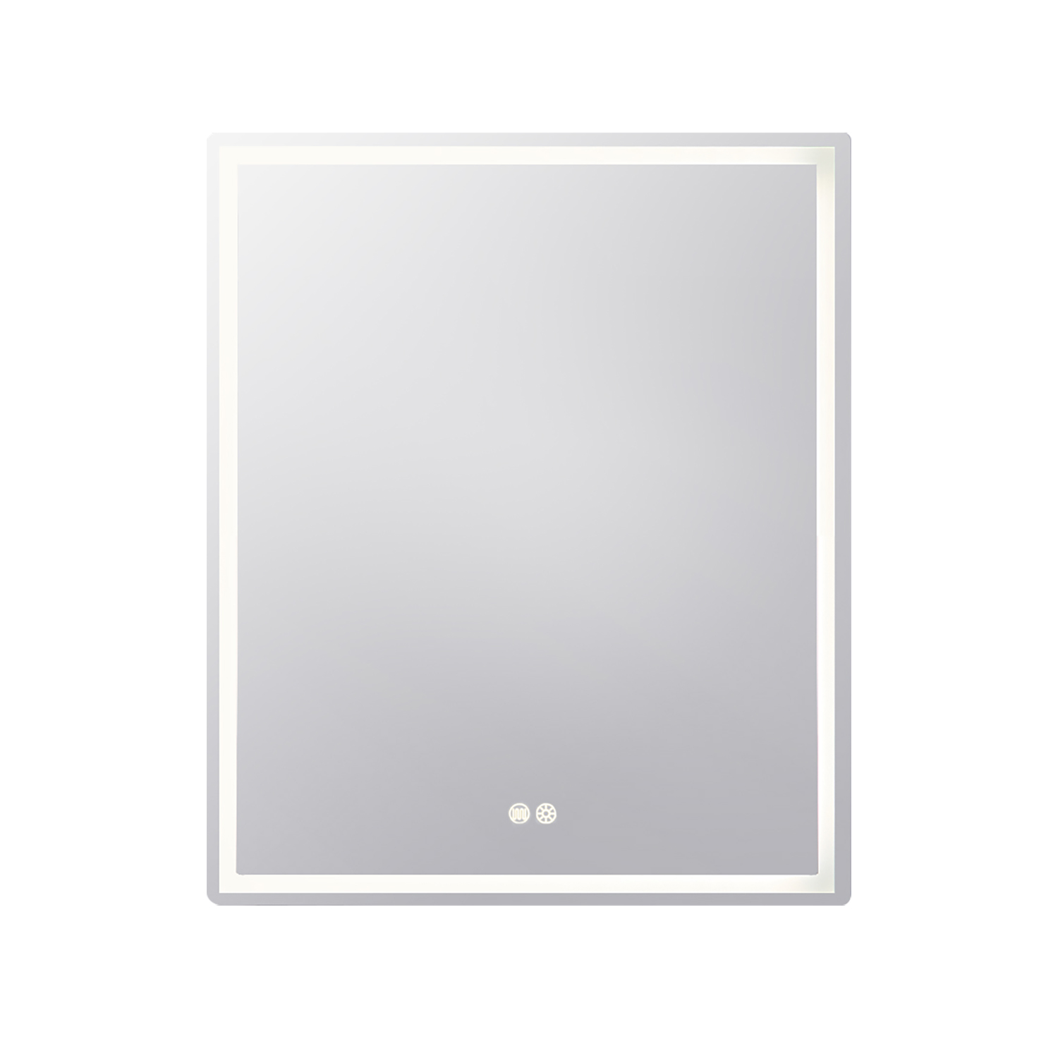 600*720*139mm Silver Brushed Rectangular LED Mirror Shaving Cabinet(Single Door,Anti-Fogging)