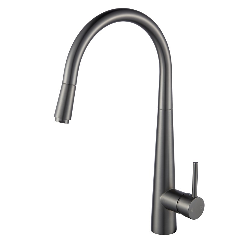 Aquaperla Gunmetal Pull Out Kitchen Mixer