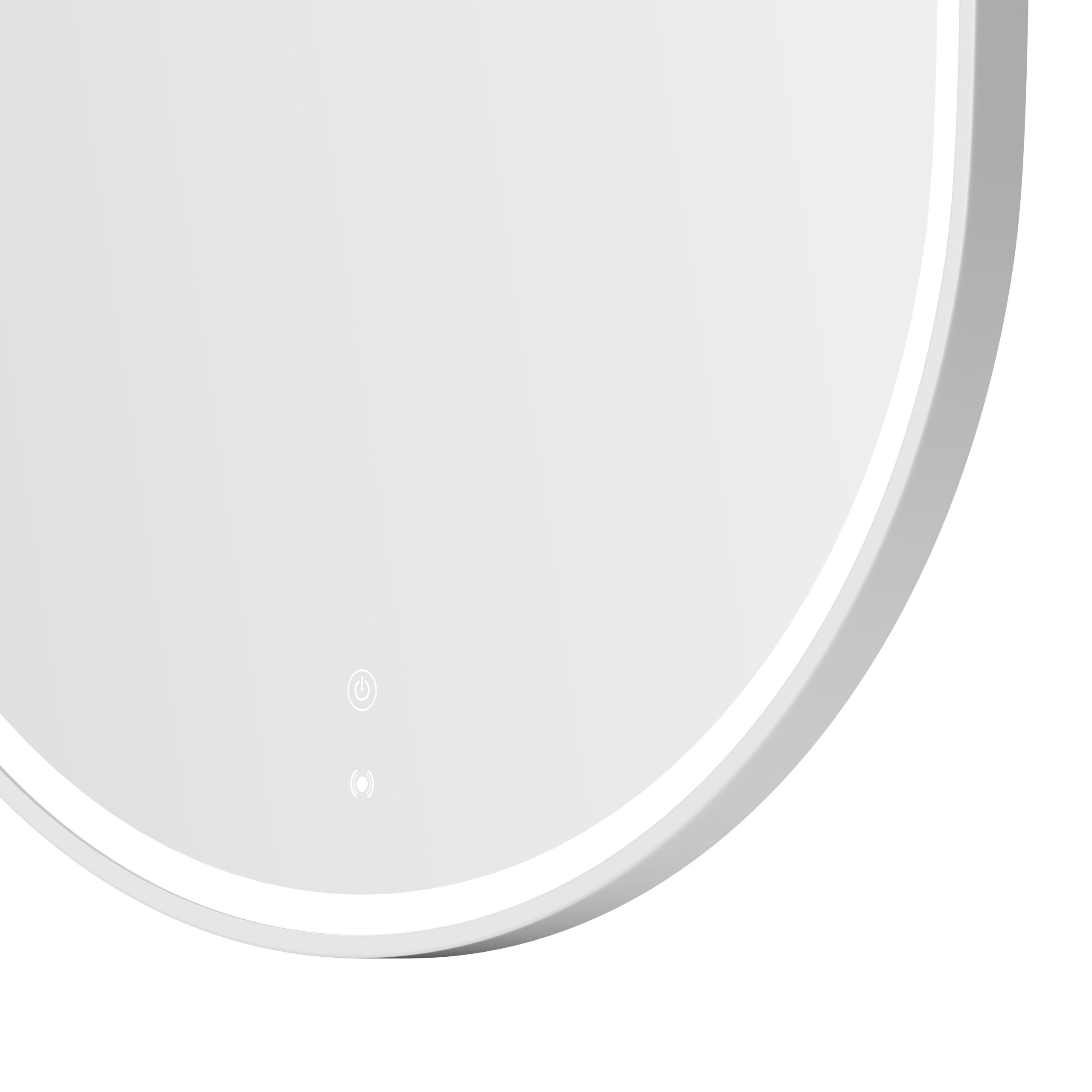 OTTI LED Noosa 900(H)x600(W) White Metal Frame Mirror- Install Horizontal or Vertical