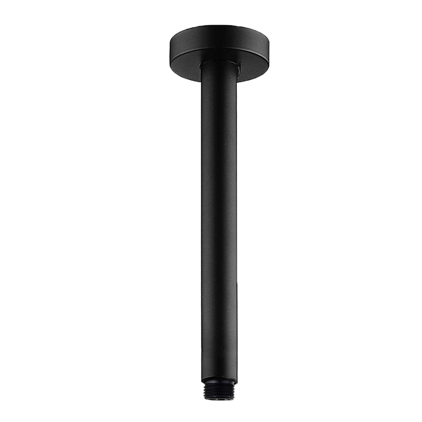 Round Black Ceiling Shower Arm 300 mm