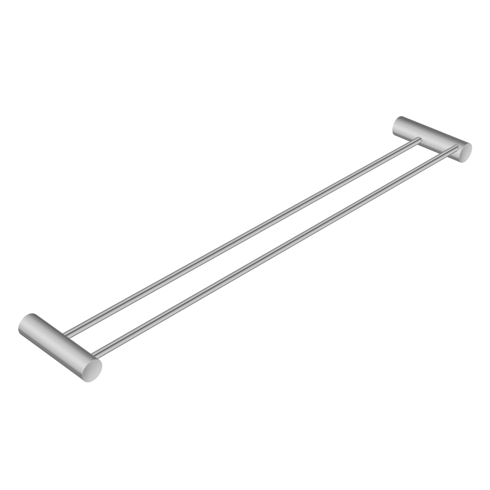 Aquperla Brushed Nickel Double Towel Rail 600mm