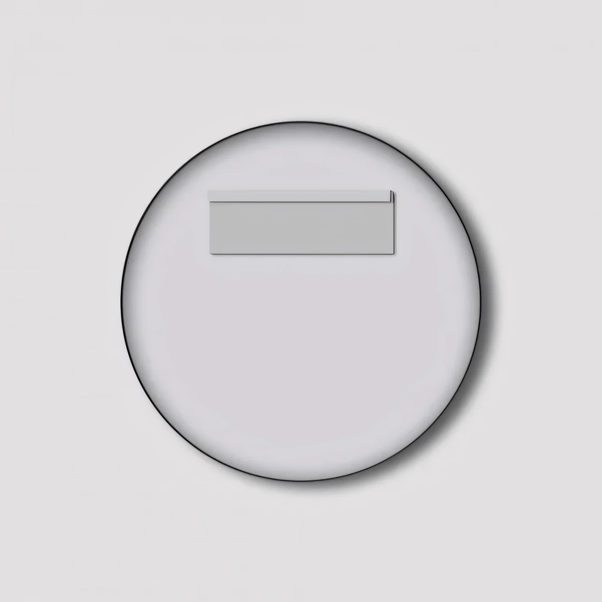 800 mm Matte Brushed Nickel Non-Luminous Framed Round Mirror