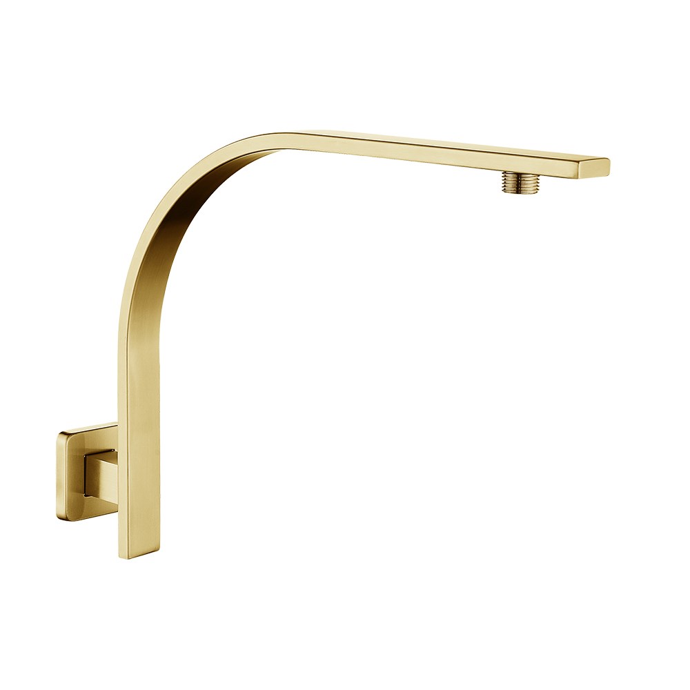 RUSHY Series Brushed Brass Shower Arm (450 mm Wall Mounted)