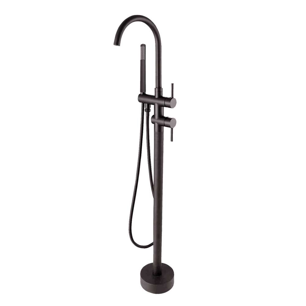 Gunmetal Freestanding Tap with Handheld Shower