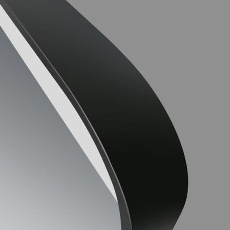 500*700mm Frosted Edge Black Aluminum Framed Frontlit 3 Color Lighting LED Mirror Touch Sensor Switch Wall Mounted Vertical or Horizontal