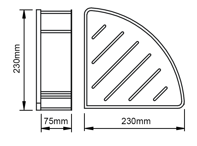 IVANO - Black Stainless Steel Shelf