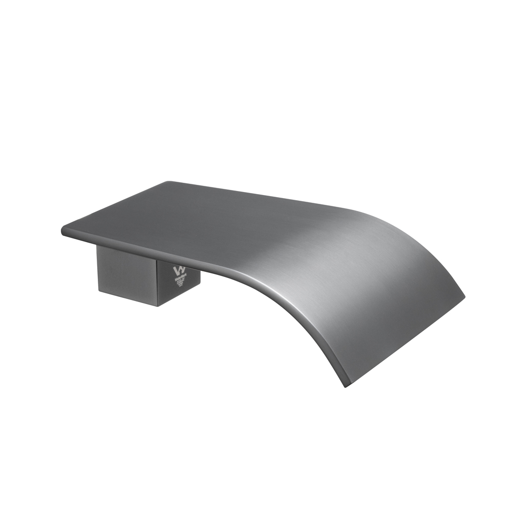 Waterfall Gun Metal Grey Bathtub/Basin Wall Spout