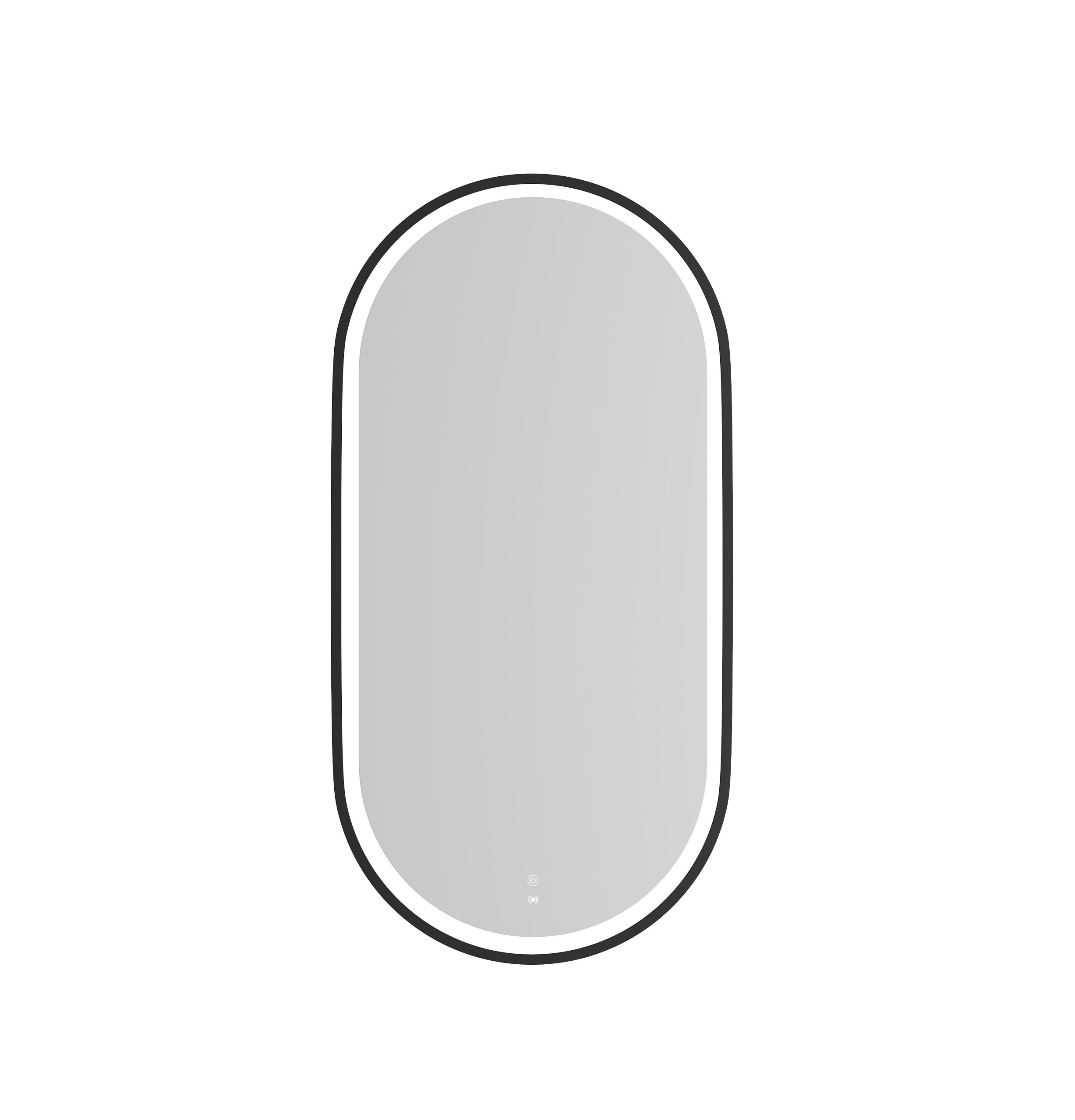 OTTI LED Noosa 900(H)x450(W) Black Metal Frame Tuffi Mirror