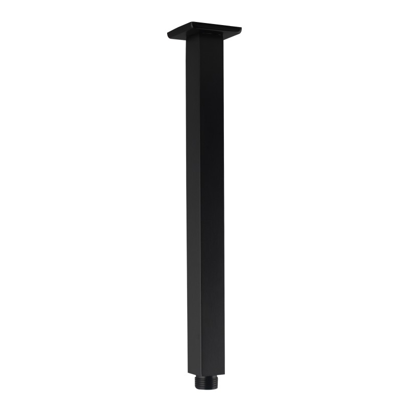 RUSHY Series Matte Black Shower Arm (400 mm Wall Mounted)