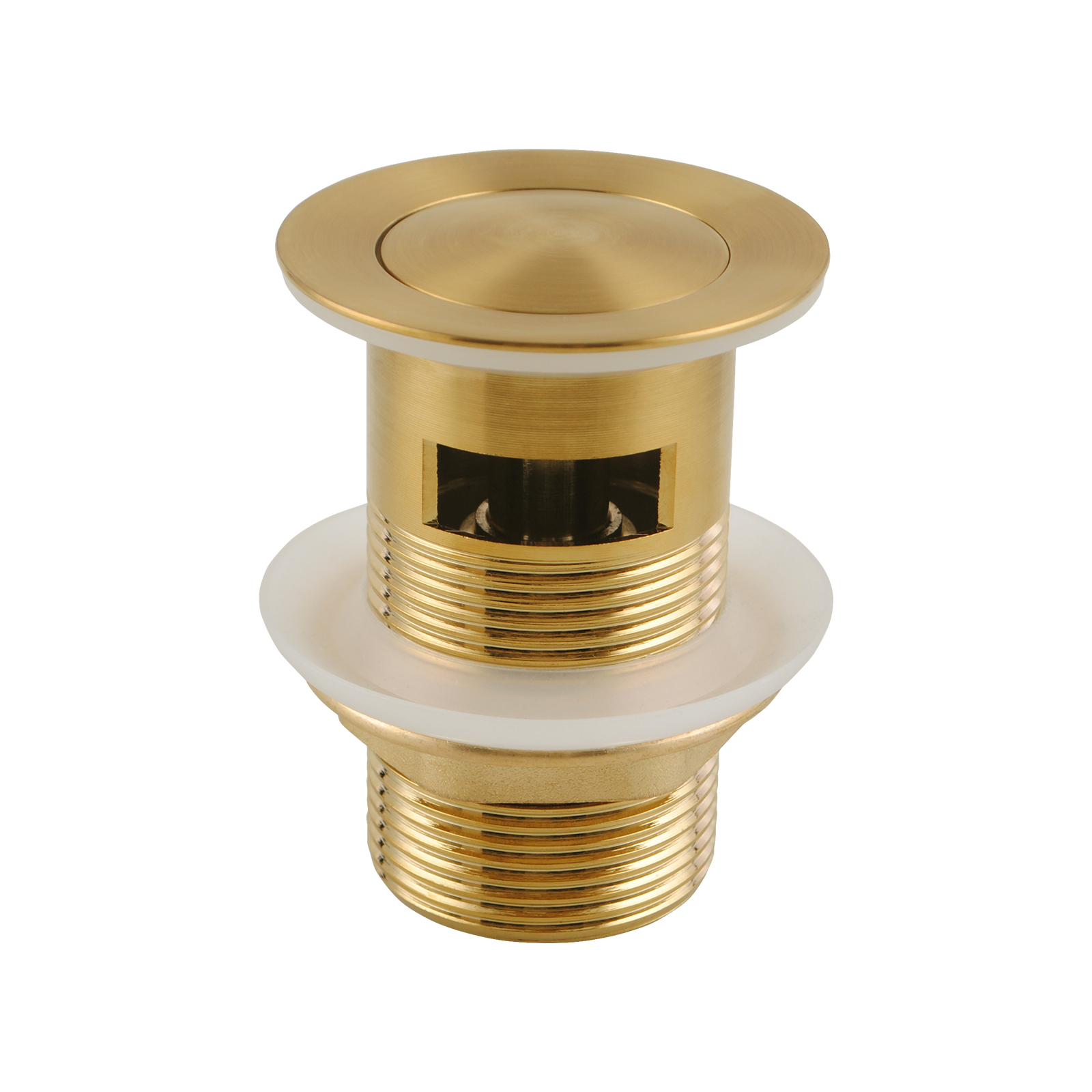 AQ 32/40mm Brushed Brass Basin Pop Up Waste with Overflow(Brass)