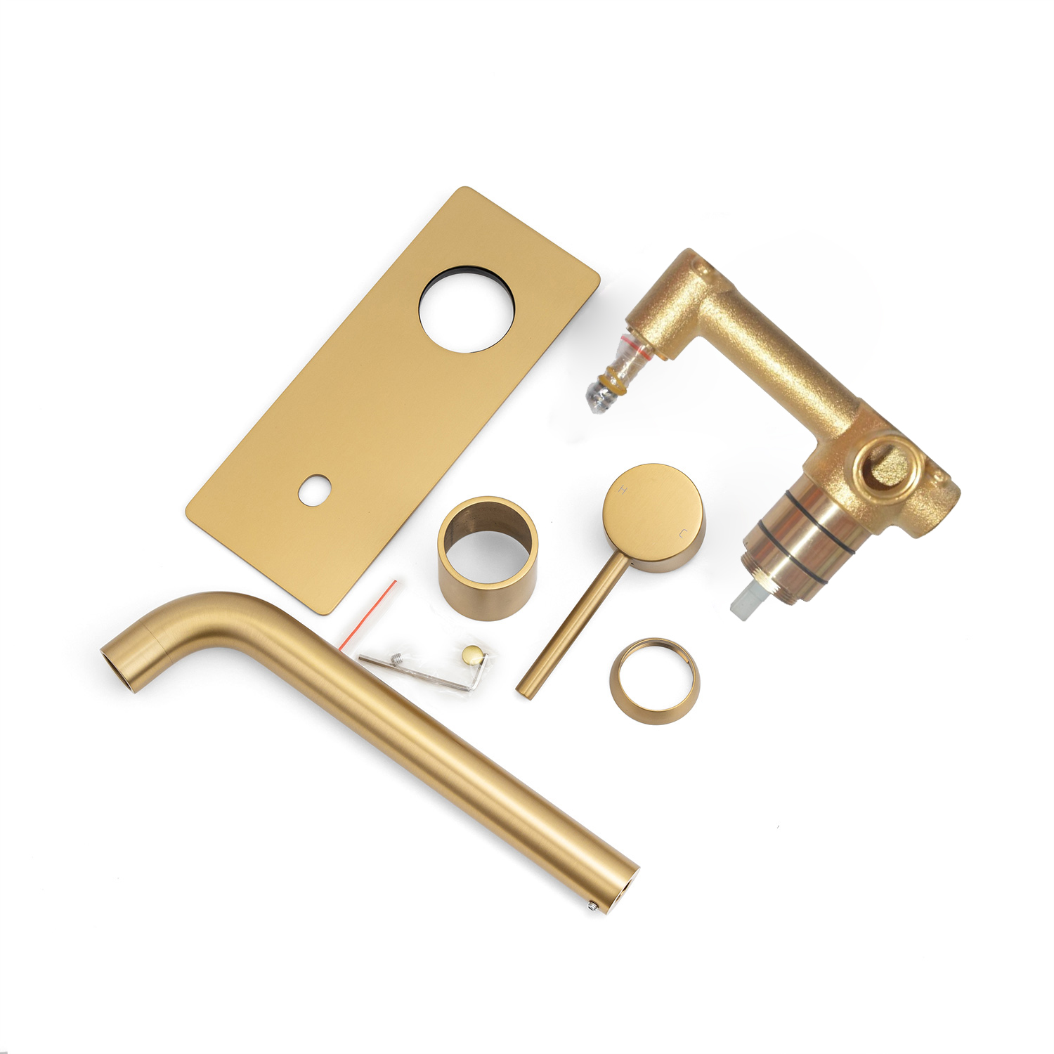 LUCID PIN - Brushed Brass Spout Mixer